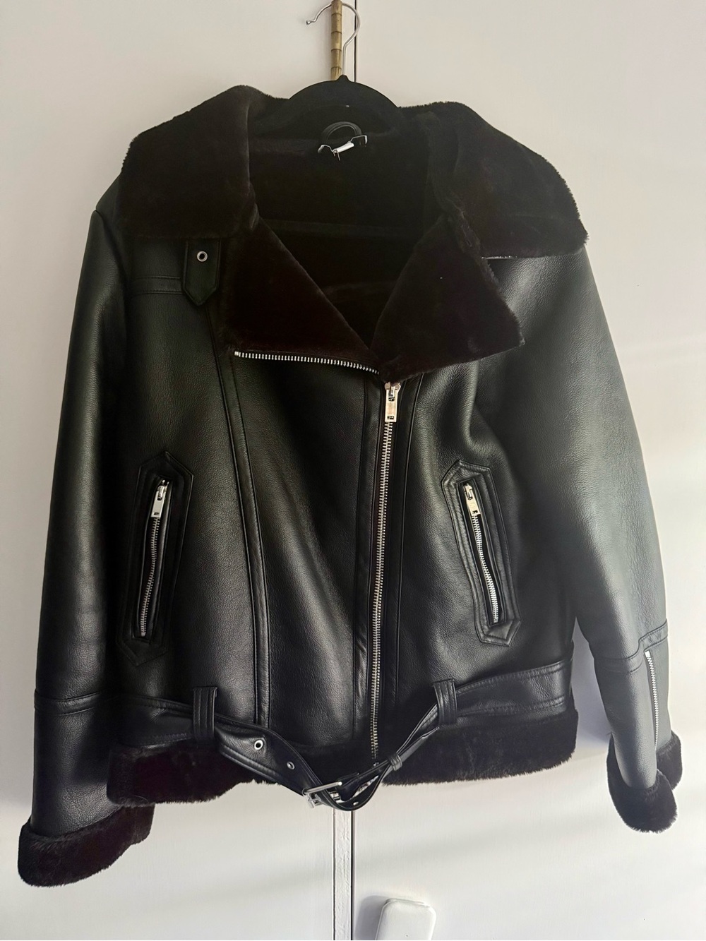 Topshop Black Faux Leather Jacket